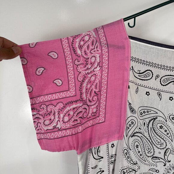 Patchwork Bandana Print Maxi Dress Cottagecore Boho Festival Pockets Colorful - Picture 4 of 8